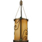 Meyda Lighting Cilindro 5" Golden Bronze Sorbonn Mini Pendant Light With Avorio Amber Shade Glass