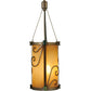 Meyda Lighting Cilindro 5" Golden Bronze Sorbonn Mini Pendant Light With Avorio Amber Shade Glass