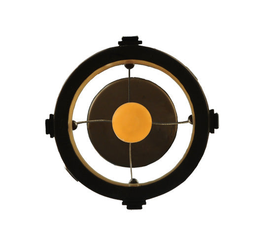 Meyda Lighting Cilindro 5" Golden Bronze Sorbonn Mini Pendant Light With Avorio Amber Shade Glass