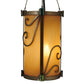 Meyda Lighting Cilindro 5" Golden Bronze Sorbonn Mini Pendant Light With Avorio Amber Shade Glass