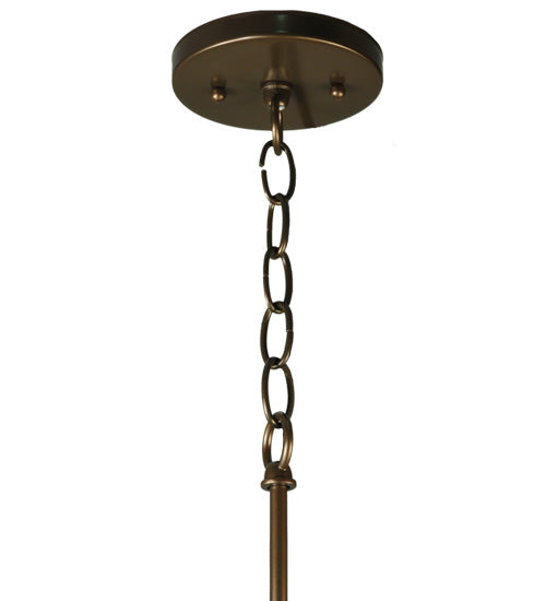 Meyda Lighting Cilindro 5" Golden Bronze Sorbonn Mini Pendant Light With Avorio Amber Shade Glass