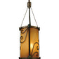 Meyda Lighting Cilindro 5" Golden Bronze Sorbonn Mini Pendant Light With Avorio Amber Shade Glass