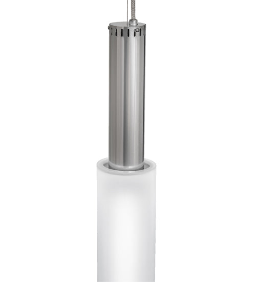 Meyda Lighting Cilindro 5" LED Extreme Chrome Fenykard Mini Pendant Light With White Statuario Idalight Shade