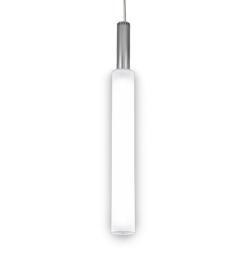 Meyda Lighting Cilindro 5" LED Extreme Chrome Fenykard Mini Pendant Light With White Statuario Idalight Shade