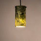 Meyda Lighting Cilindro 5" Mahogany Bronze Mini Pendant Light With Green Jadestone Shade