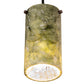 Meyda Lighting Cilindro 5" Mahogany Bronze Mini Pendant Light With Green Jadestone Shade