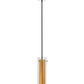 Meyda Lighting Cilindro 5" Oil Rubbed Bronze Agoura Mini Pendant Light With Clear and Amber Shade Glass