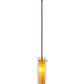 Meyda Lighting Cilindro 5" Oil Rubbed Bronze Agoura Mini Pendant Light With Clear and Amber Shade Glass