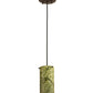 Meyda Lighting Cilindro 5" Oil Rubbed Bronze Mini Pendant Light With Green Jadestone Shade