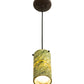 Meyda Lighting Cilindro 5" Oil Rubbed Bronze Mini Pendant Light With Green Jadestone Shade