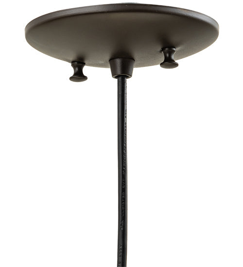 Meyda Lighting Cilindro 5" Oil Rubbed Bronze Mini Pendant Light With Green Jadestone Shade