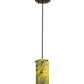 Meyda Lighting Cilindro 5" Oil Rubbed Bronze Mini Pendant Light With Green Jadestone Shade