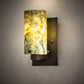 Meyda Lighting Cilindro 5" Oil Rubbed Bronze Wall Sconce With Green Jadestone Shade