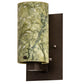 Meyda Lighting Cilindro 5" Oil Rubbed Bronze Wall Sconce With Green Jadestone Shade