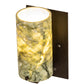 Meyda Lighting Cilindro 5" Oil Rubbed Bronze Wall Sconce With Green Jadestone Shade