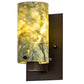 Meyda Lighting Cilindro 5" Oil Rubbed Bronze Wall Sconce With Green Jadestone Shade