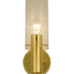 Meyda Lighting Cilindro 5" Polished Brass Wall Sconce With Clear Shade Glass
