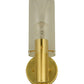 Meyda Lighting Cilindro 5" Polished Brass Wall Sconce With Clear Shade Glass