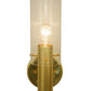 Meyda Lighting Cilindro 5" Polished Brass Wall Sconce With Clear Shade Glass