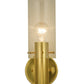 Meyda Lighting Cilindro 5" Polished Brass Wall Sconce With Clear Shade Glass