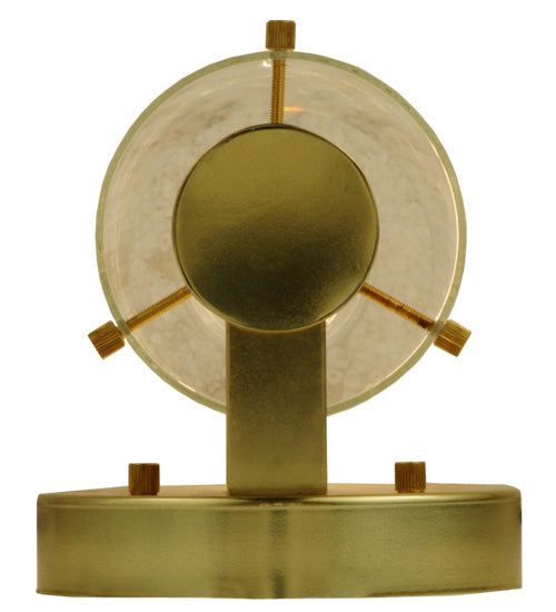 Meyda Lighting Cilindro 5" Polished Brass Wall Sconce With Clear Shade Glass