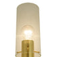 Meyda Lighting Cilindro 5" Polished Brass Wall Sconce With Clear Shade Glass