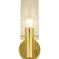 Meyda Lighting Cilindro 5" Polished Brass Wall Sconce With Clear Shade Glass