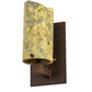 Meyda Lighting Cilindro 5" Rust Wall Sconce With Dark Green Jadestone Shade