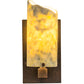 Meyda Lighting Cilindro 5" Rust Wall Sconce With Dark Green Jadestone Shade