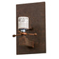 Meyda Lighting Cilindro 5" Rusty Nail Wall Sconce With Green Jadestone Shade