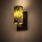 Meyda Lighting Cilindro 5" Rusty Nail Wall Sconce With Green Jadestone Shade