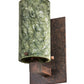 Meyda Lighting Cilindro 5" Rusty Nail Wall Sconce With Green Jadestone Shade