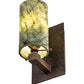 Meyda Lighting Cilindro 5" Rusty Nail Wall Sconce With Green Jadestone Shade
