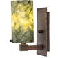 Meyda Lighting Cilindro 5" Rusty Nail Wall Sconce With Green Jadestone Shade