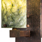 Meyda Lighting Cilindro 5" Rusty Nail Wall Sconce With Green Jadestone Shade
