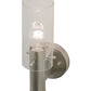 Meyda Lighting Cilindro 5" Satin Nickel Wall Sconce With Clear Shade Glass