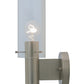 Meyda Lighting Cilindro 5" Satin Nickel Wall Sconce With Clear Shade Glass