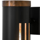 Meyda Lighting Cilindro 5" Solar Black Creekside Wall Sconce With Silver Mica Shade Glass