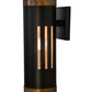 Meyda Lighting Cilindro 5" Solar Black Creekside Wall Sconce With Silver Mica Shade Glass