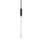 Meyda Lighting Cilindro 5" Solar Black Fenykard Mini Pendant Light With Contrail Mist Idalight Shade