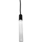 Meyda Lighting Cilindro 5" Solar Black Fenykard Mini Pendant Light With Contrail Mist Idalight Shade