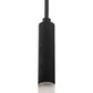 Meyda Lighting Cilindro 5" Solar Black Fenykard Mini Pendant Light With Contrail Mist Idalight Shade