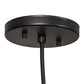 Meyda Lighting Cilindro 5" Solar Black Fenykard Mini Pendant Light With Contrail Mist Idalight Shade