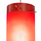 Meyda Lighting Cilindro 5" Sparkle Silver Play Mini Pendant Light With Frosted Red Idalight Shade Glass