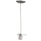 Meyda Lighting Cilindro 5" Sparkle Silver Play Mini Pendant Light With Frosted Red Idalight Shade Glass