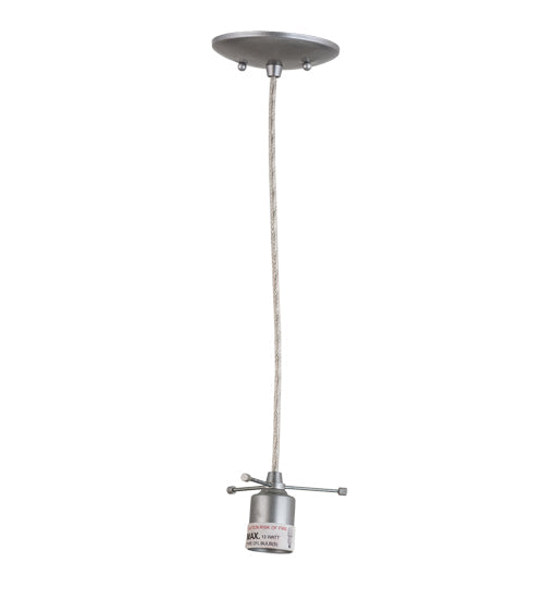 Meyda Lighting Cilindro 5" Sparkle Silver Play Mini Pendant Light With Frosted Red Idalight Shade Glass