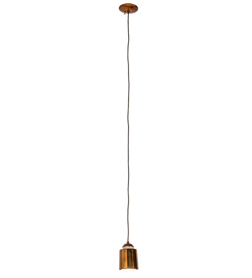 Meyda Lighting Cilindro 5" Transparent Copper Dedal Pendant Light