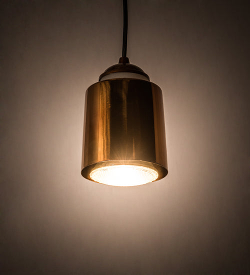 Meyda Lighting Cilindro 5" Transparent Copper Dedal Pendant Light