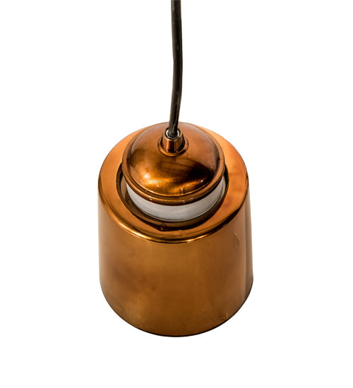Meyda Lighting Cilindro 5" Transparent Copper Dedal Pendant Light