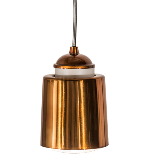 Meyda Lighting Cilindro 5" Transparent Copper Dedal Pendant Light